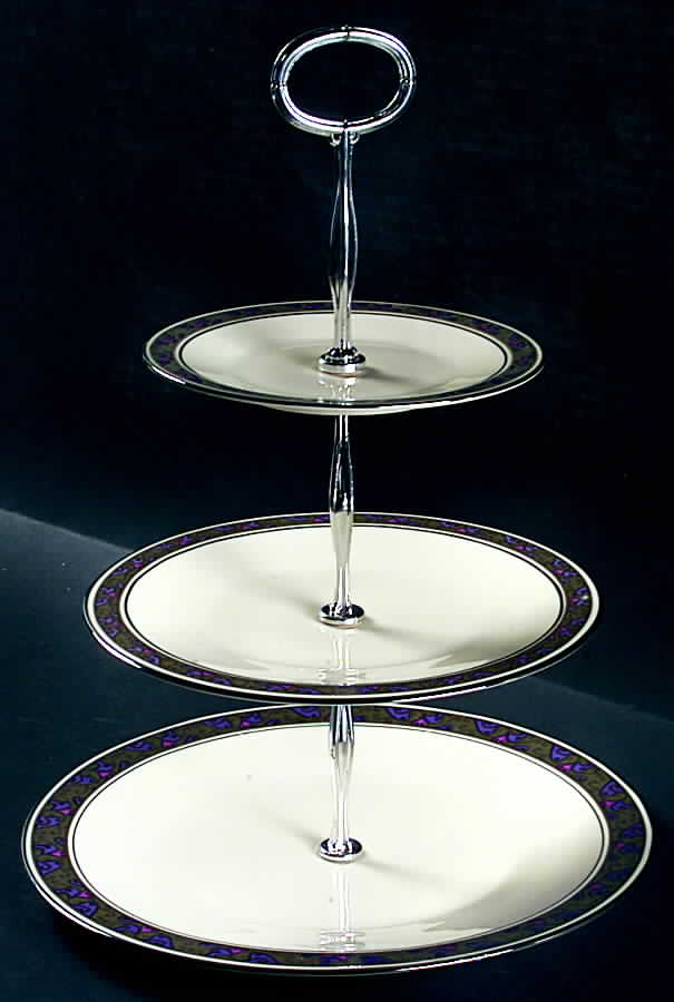 Constantine 13 7/8"-14 1/4" 3-Tiered Serving Tray(DP,SP,BB) HC by Franciscan-1