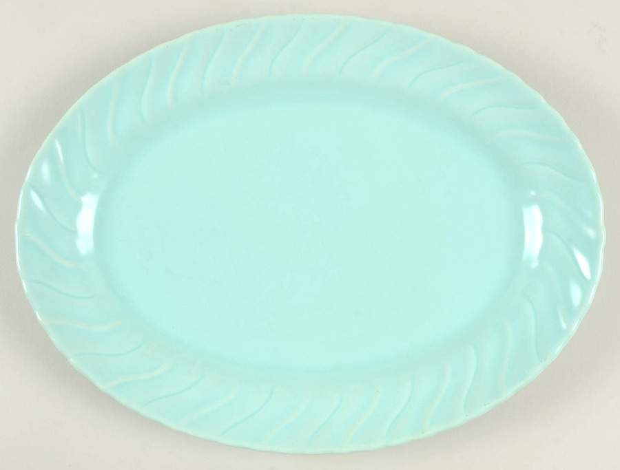 Coronado Aqua Glossy 11" Oval Serving Platter by Franciscan-1
