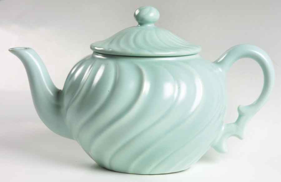 Coronado Aqua Glossy Teapot & Lid by Franciscan-1
