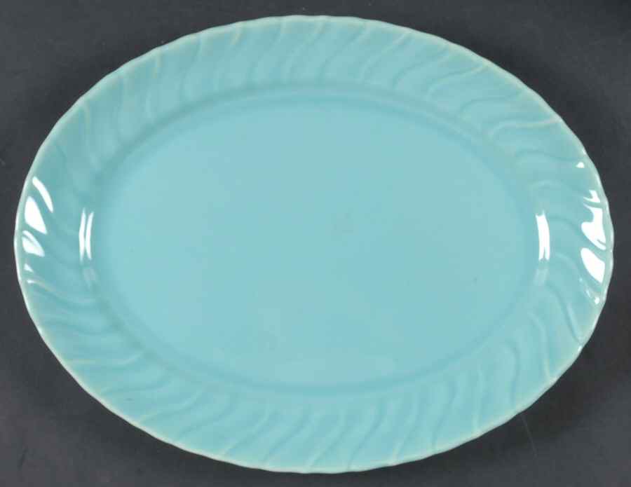 Coronado Aqua Glossy 13" Oval Serving Platter by Franciscan-1