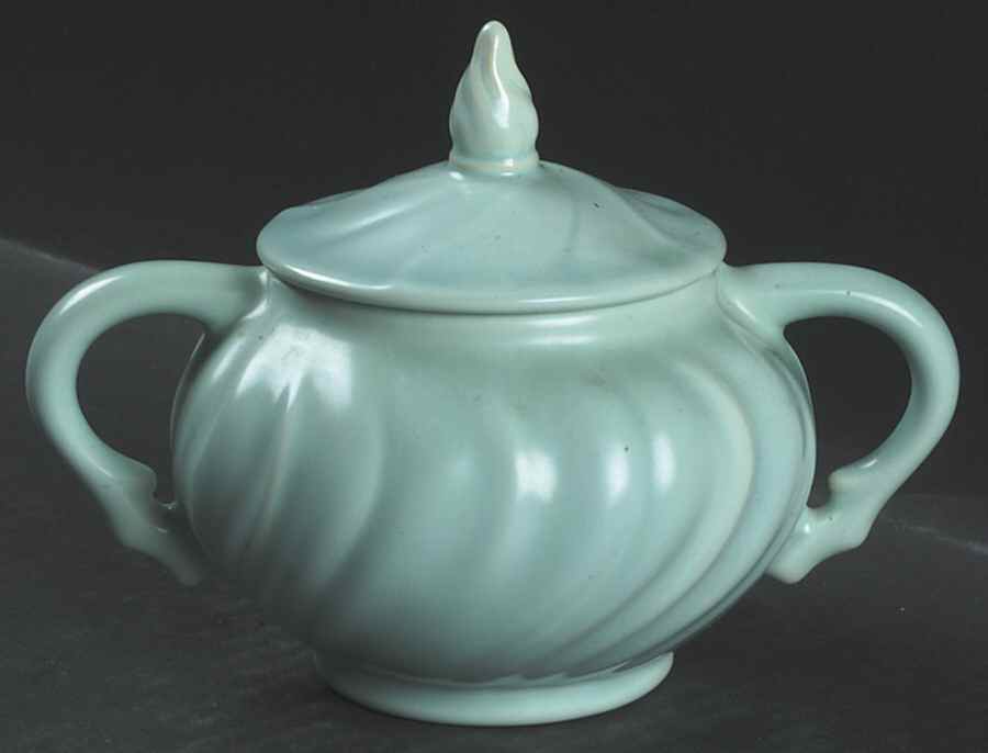 Coronado Aqua Matte Sugar Bowl & Lid by Franciscan-1