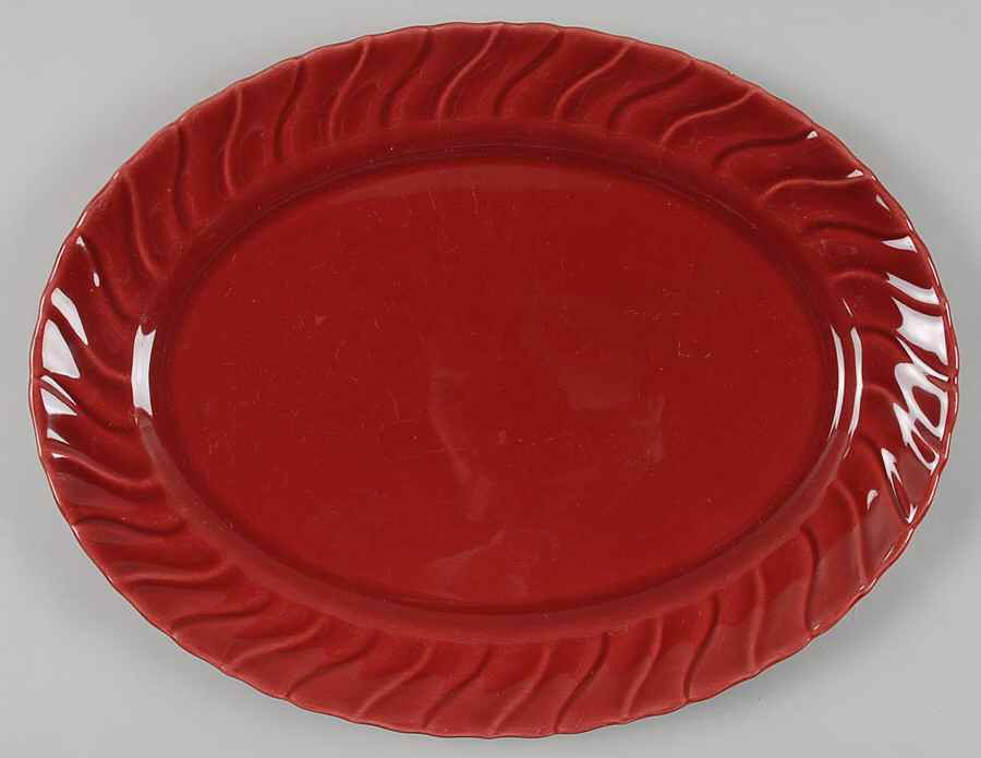 Coronado Burgundy Maroon (Glossy) 13" Oval Serving Platter by Franciscan-1