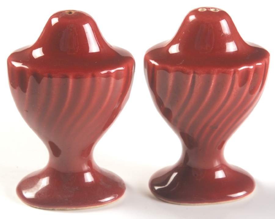 Coronado Burgundy Maroon (Glossy) Salt & Pepper Set by Franciscan-1