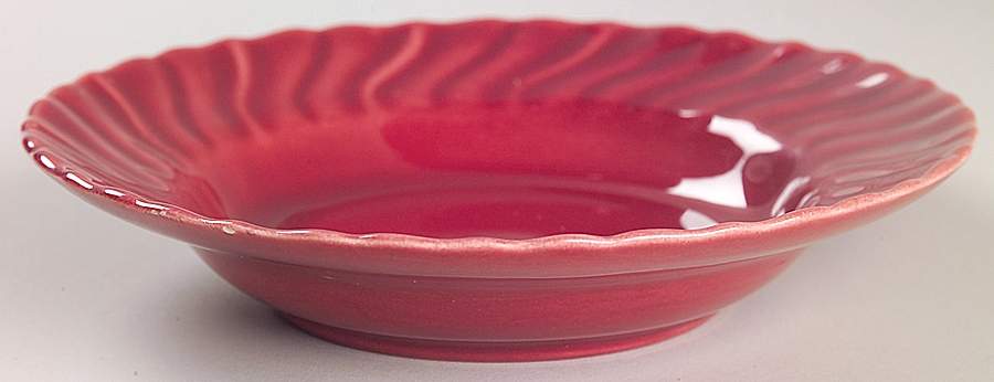 Coronado Burgundy Maroon (Glossy) Rim Fruit/Dessert (Sauce) Bowl by Franciscan-1
