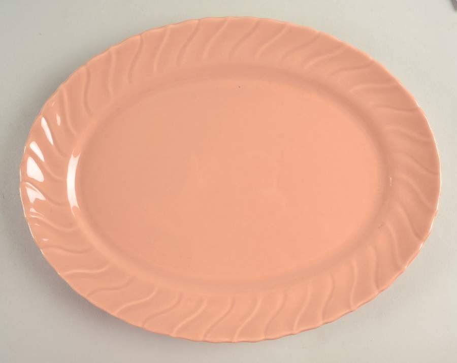 Coronado Coral Beige (Glossy) 13" Oval Serving Platter by Franciscan-1