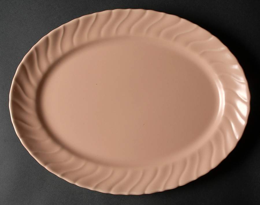 Coronado Coral Beige (Matte) 13" Oval Serving Platter by Franciscan-1
