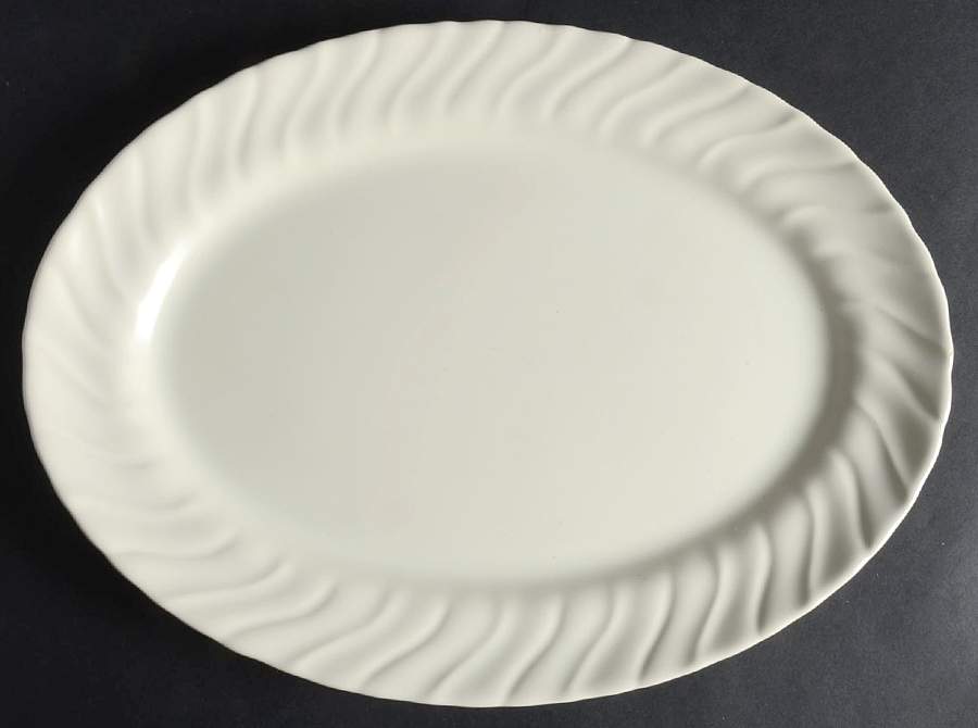 Coronado Off White (Glossy) 11" Oval Serving Platter by Franciscan-1
