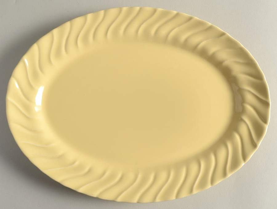 Coronado Yellow Glossy 11" Oval Serving Platter by Franciscan-1