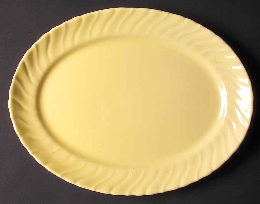 Coronado Yellow Glossy 13" Oval Serving Platter by Franciscan-1