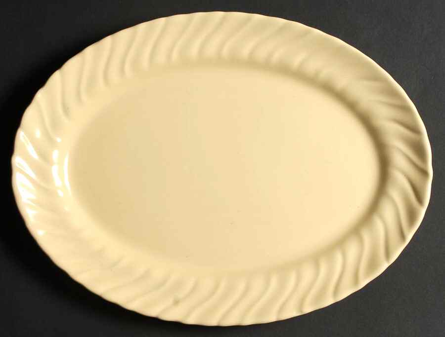 Coronado Yellow Matte 11" Oval Serving Platter by Franciscan-1