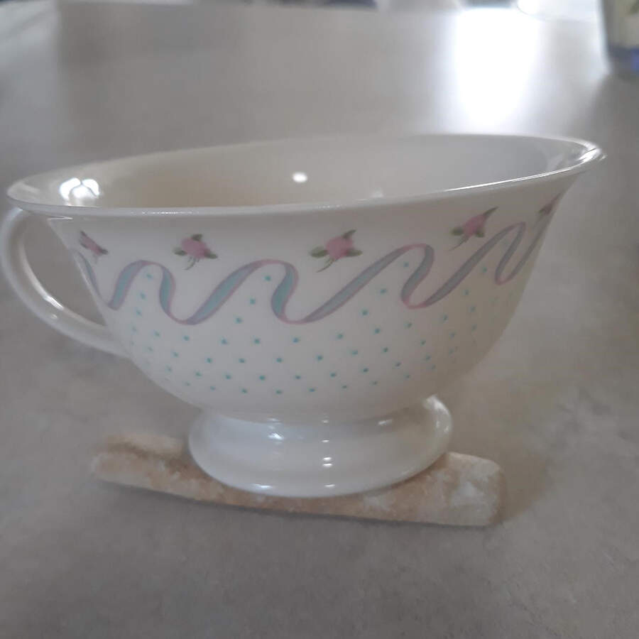 Crinoline (Pink & Blue) Footed Cup by Franciscan-1