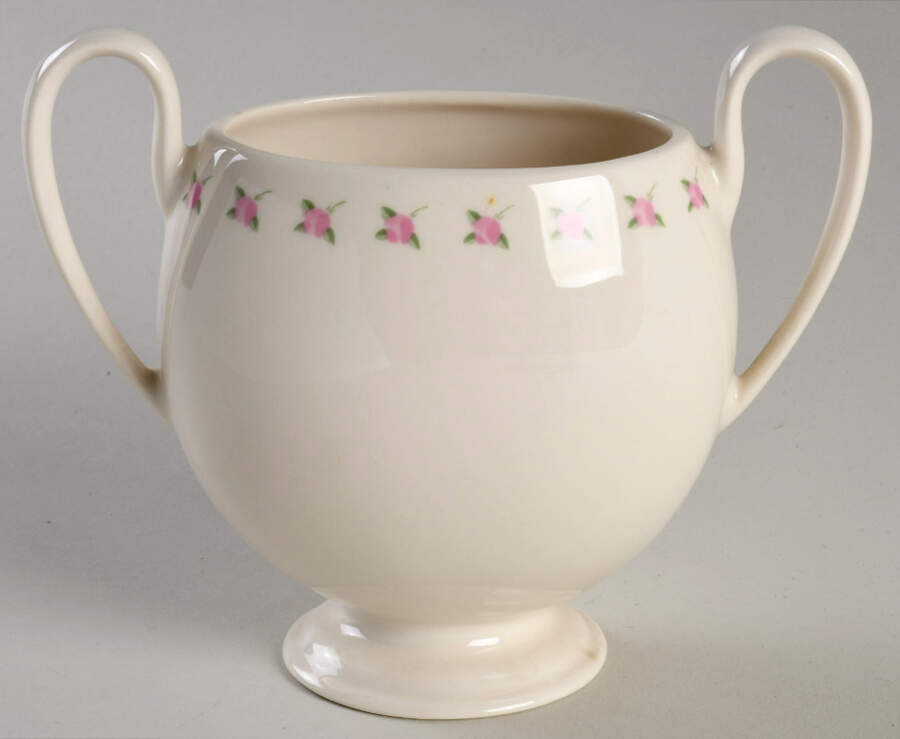 Crinoline (Pink & Blue) Sugar Bowl No Lid by Franciscan-1