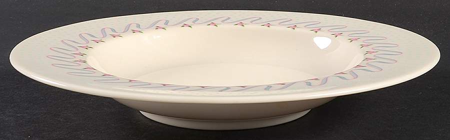 Crinoline (Pink & Blue) Rim Soup Bowl by Franciscan-1