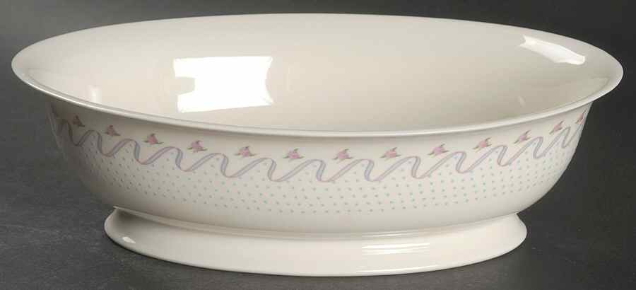 Crinoline (Pink & Blue) 9" Oval Vegetable Bowl by Franciscan-1