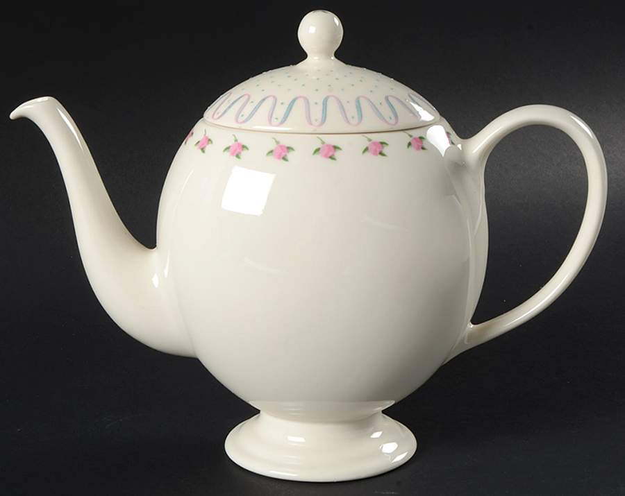 Crinoline (Pink & Blue) Teapot & Lid by Franciscan-1