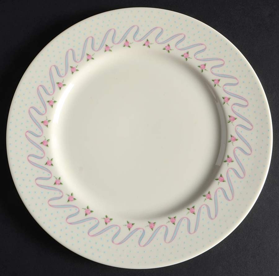 Crinoline (Pink & Blue) Luncheon Plate by Franciscan-1