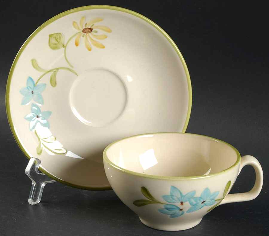 Daisy Flat Cup & Saucer Set by Franciscan-1