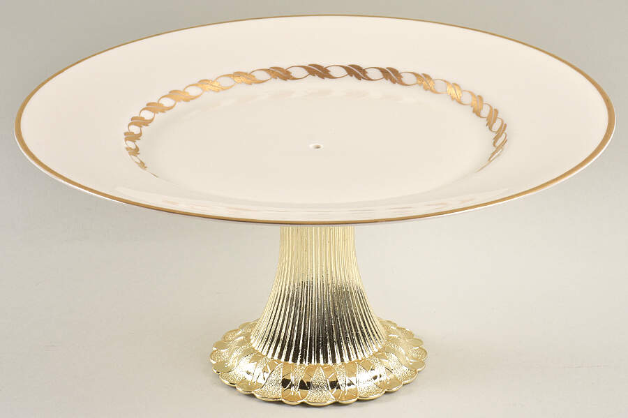Del Monte Cake Stand with 4"-5" Metal Pedestal  Hc by Franciscan-1