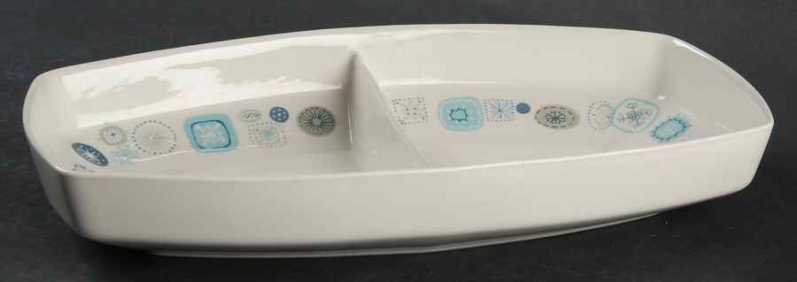 Del Mar 10" Oval Divided Vegetable Bowl by Franciscan-1