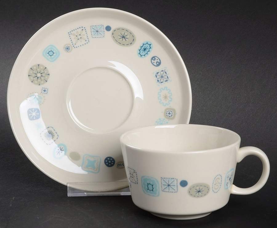 Del Mar Flat Cup & Saucer Set by Franciscan-1
