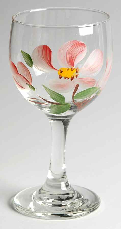 Desert Rose (USA Backstamp) Glassware Libbey Tulip Wine by Franciscan-1