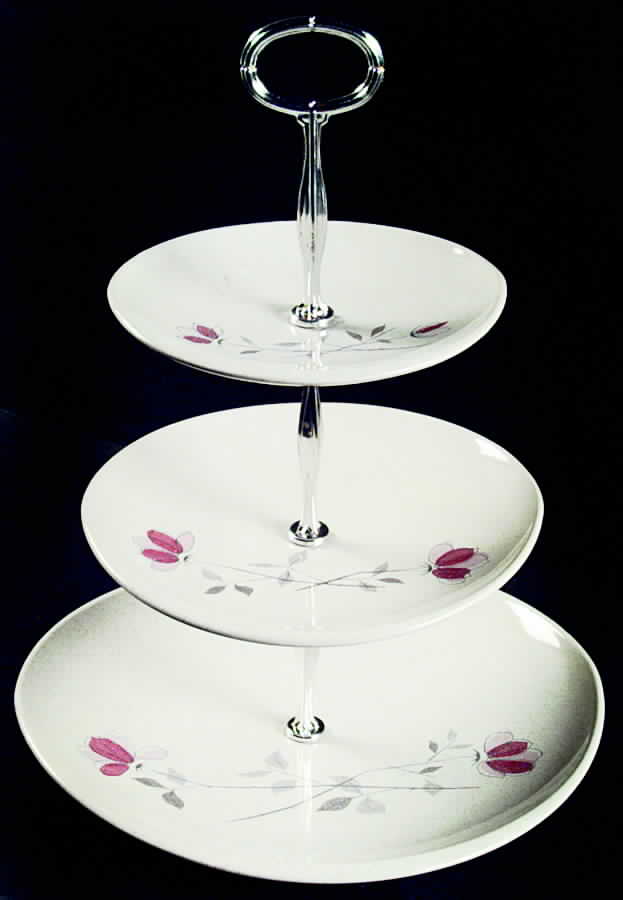 Duet 13 7/8"-14 1/4" 3-Tiered Serving Tray(DP,SP,BB) HC by Franciscan-1
