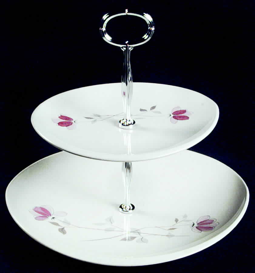 Duet 6 5/8"-10"  2 Tiered Serving Tray (Dp, Sp) HC by Franciscan-1