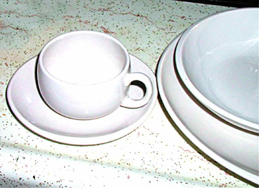 Eclipse White Flat Cup & Saucer Set by Franciscan-1