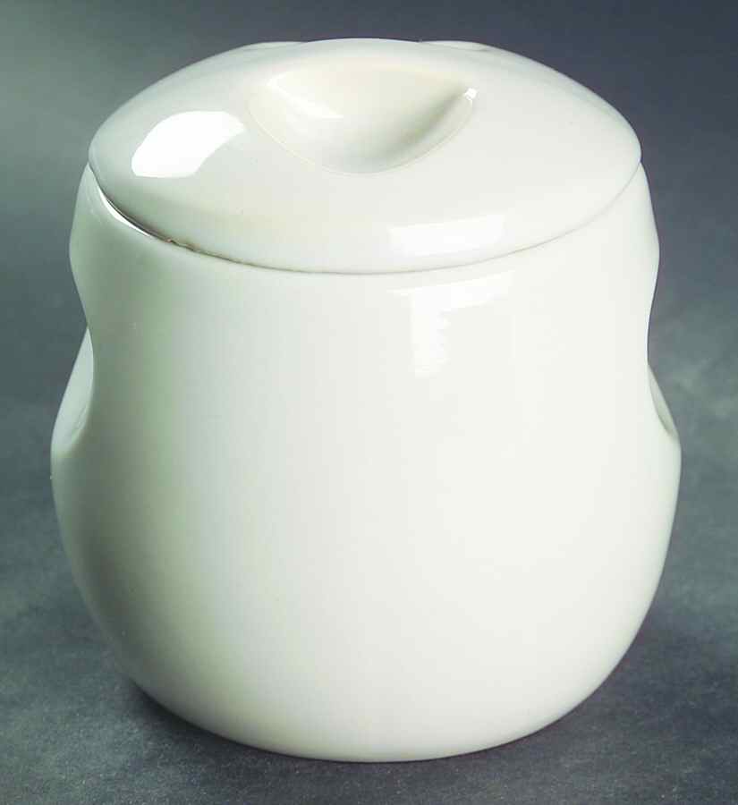 Eclipse White Sugar Bowl & Lid by Franciscan-1