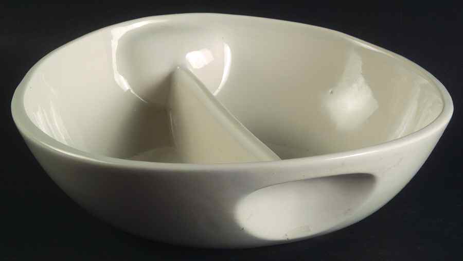 Eclipse White Round Divided Vegetable Bowl by Franciscan-1