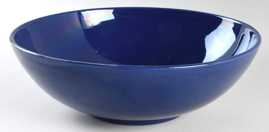 El Patio Cobalt Blue (Glossy) 11" Large Salad Serving Bowl by Franciscan-1
