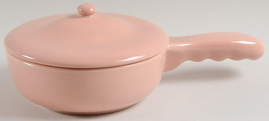 El Patio Coral (Glossy) Individual Casserole & Lid by Franciscan-1