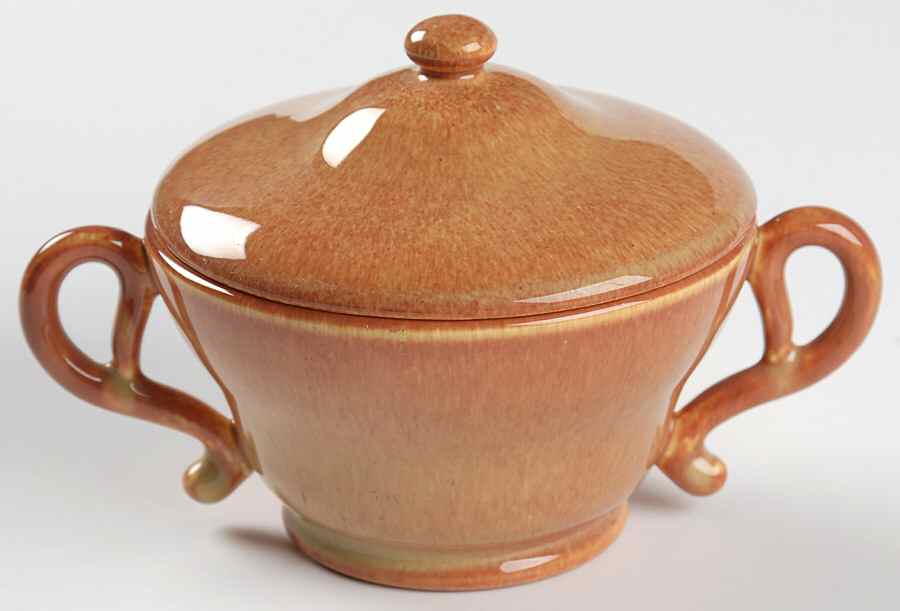 El Patio Golden Glow (Glossy) Sugar Bowl & Lid by Franciscan-1