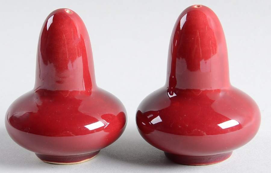 El Patio Maroon (Glossy) Salt & Pepper Set by Franciscan-1