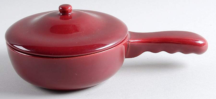 El Patio Maroon (Glossy) Individual Casserole & Lid by Franciscan-1