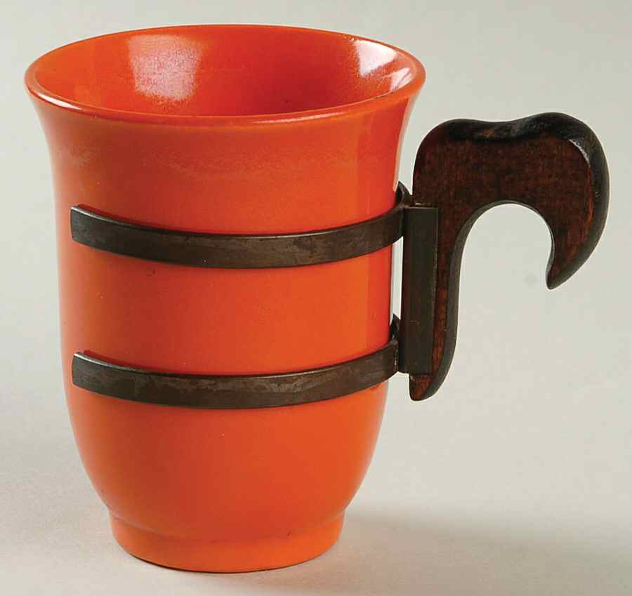 El Patio Red (Glossy) Metal Or Wood Handle Cup by Franciscan-1