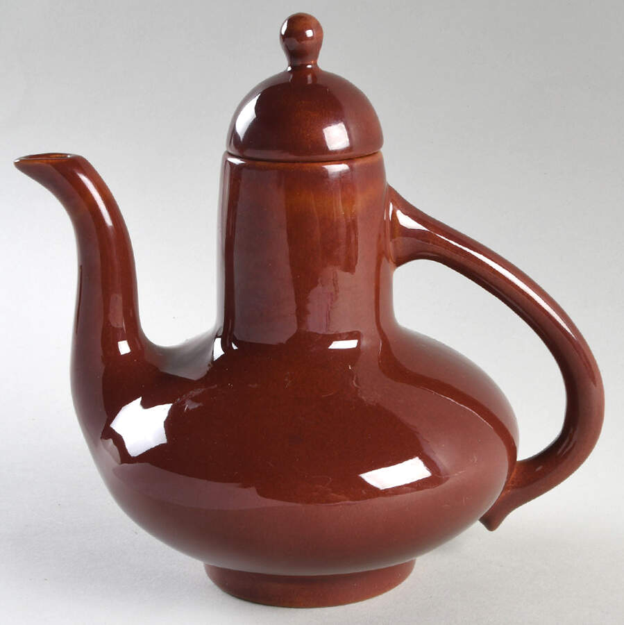 El Patio Redwood (Glossy) Coffee Pot & Lid by Franciscan-1
