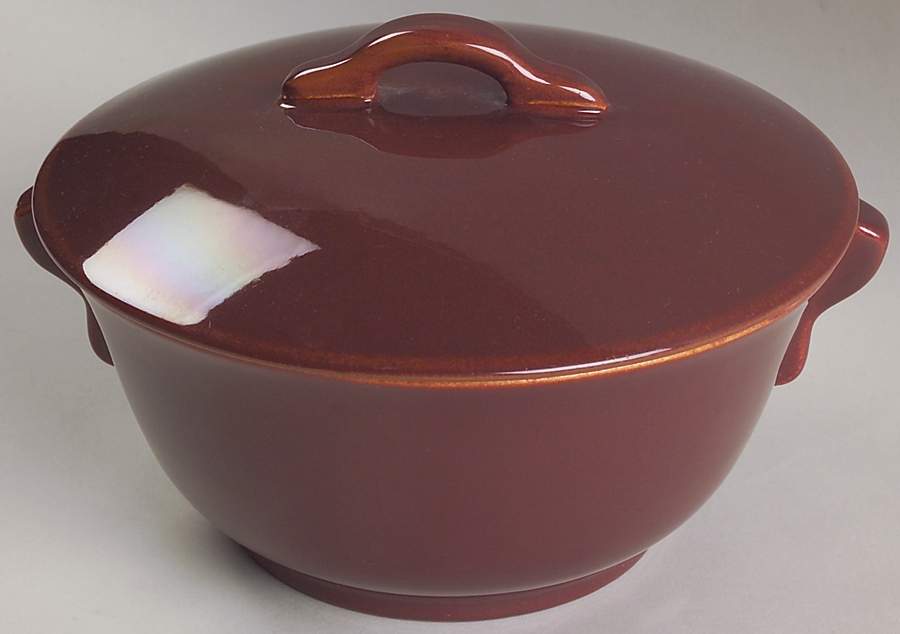 El Patio Redwood (Glossy) 1.5 Qt Round Covered Casserole by Franciscan-1