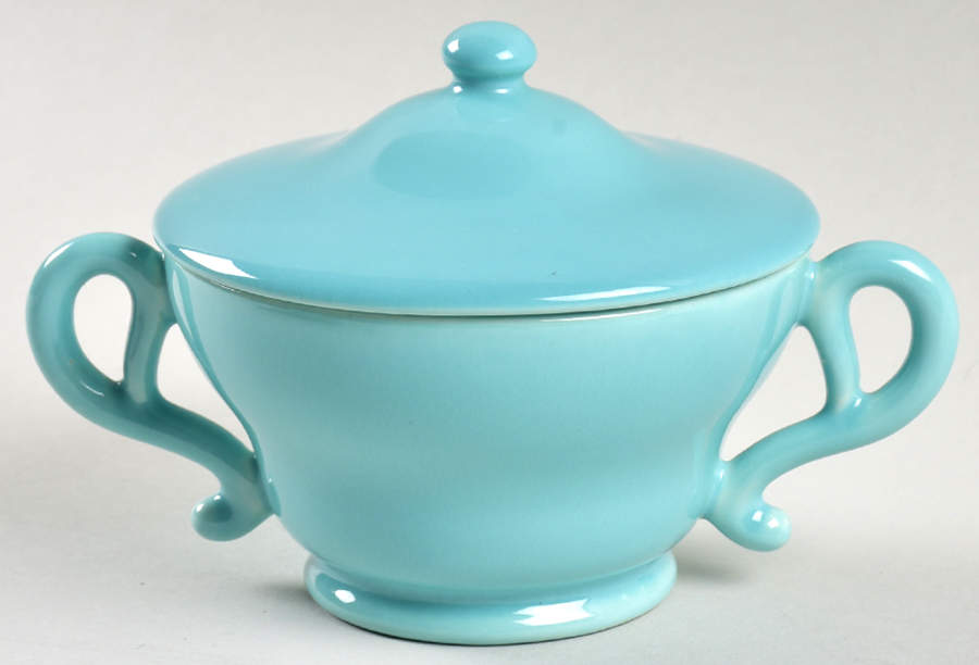 El Patio Turquoise (Glossy) Sugar Bowl & Lid by Franciscan-1