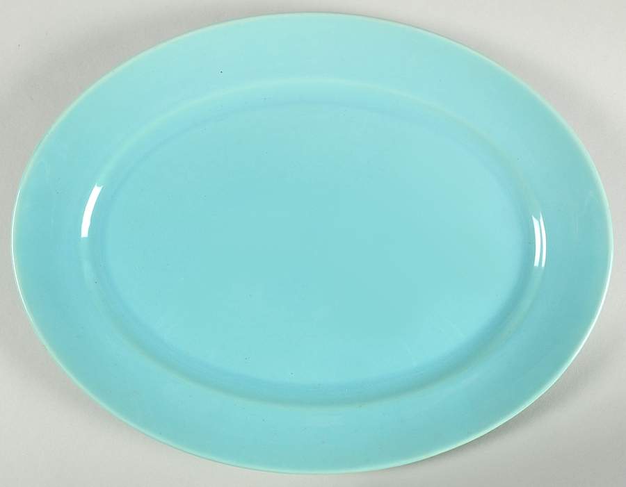 El Patio Turquoise (Glossy) 13" Oval Serving Platter by Franciscan-1