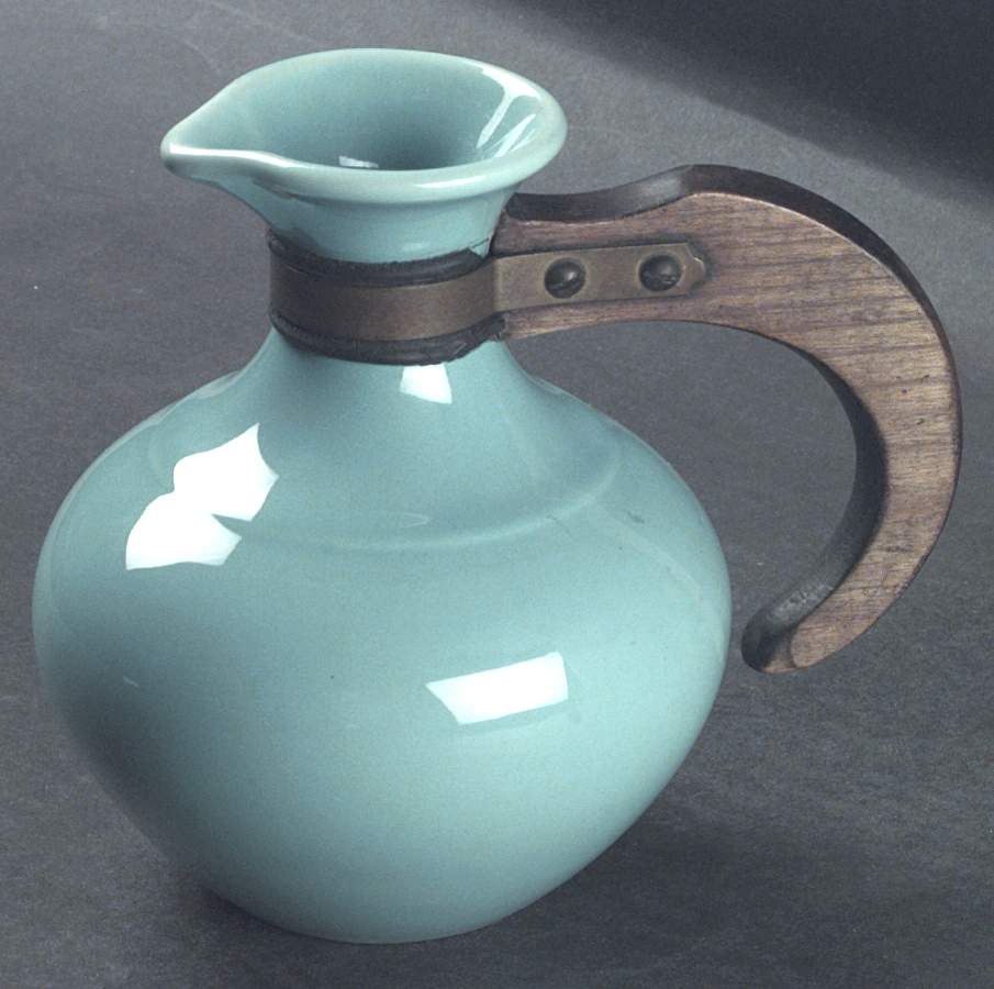 El Patio Turquoise (Glossy) Metal or Wood Handle Carafe No Lid by Franciscan-1