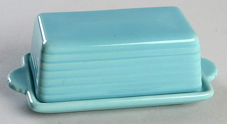 El Patio Turquoise (Glossy) 1/4 Lb Covered Butter by Franciscan-1