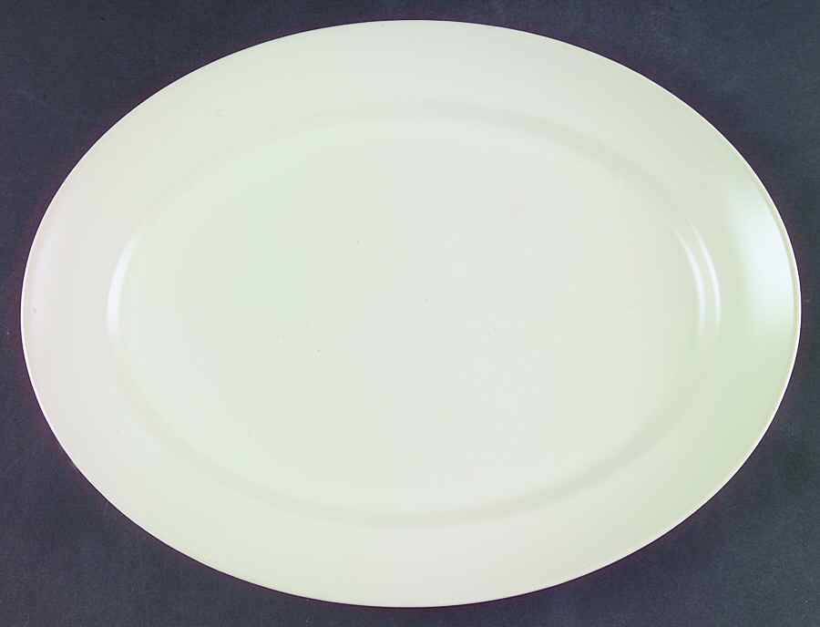 El Patio White (Matte) 13" Oval Serving Platter by Franciscan-1