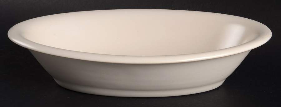 El Patio White (Matte) 9" Oval Vegetable Bowl by Franciscan-1