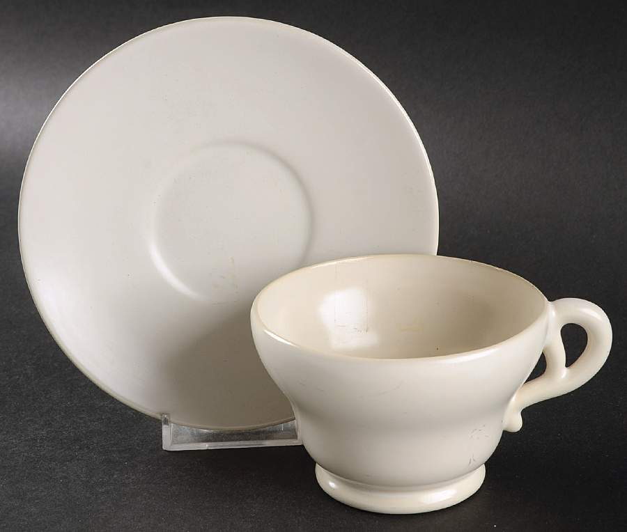 El Patio White (Matte) Oversized Cup & Saucer Set by Franciscan-1
