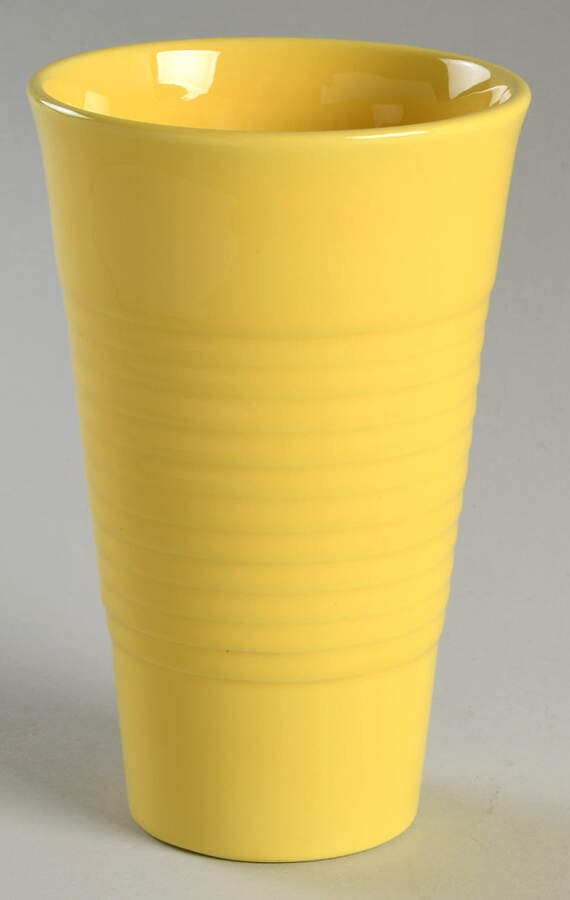 El Patio Bright Yellow (Glossy) Tall China Tumbler by Franciscan-1