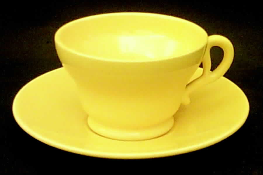 El Patio Bright Yellow (Glossy) Footed Cup & Saucer Set by Franciscan-1