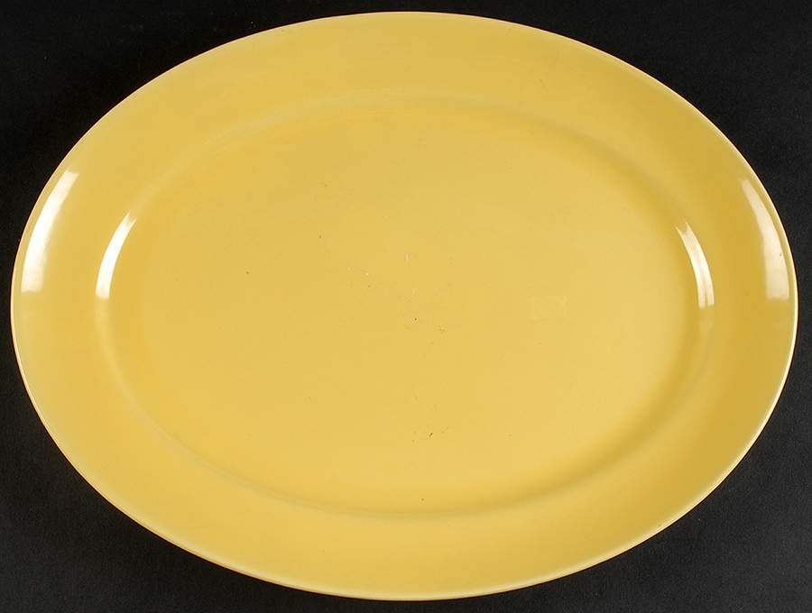 El Patio Bright Yellow (Glossy) 13" Oval Serving Platter by Franciscan-1