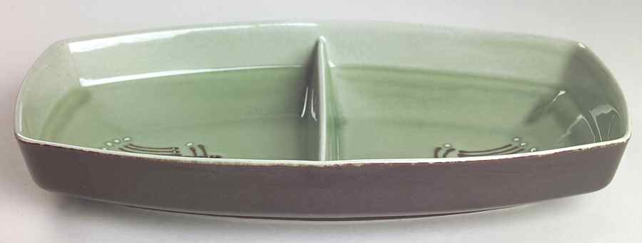 Emerald Isle 10" Oval Divided Vegetable Bowl by Franciscan-1