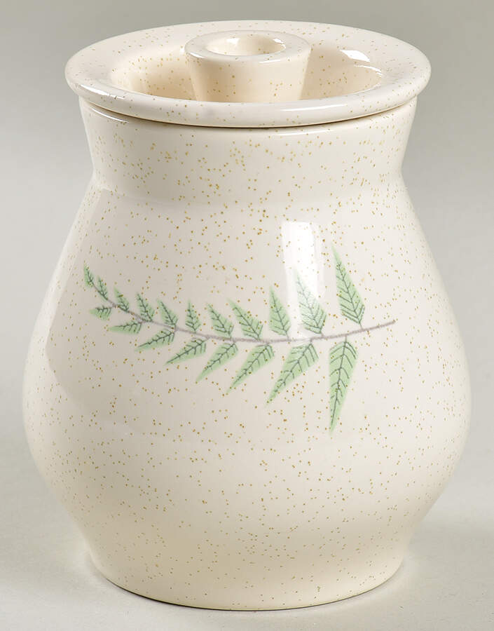 Fern Dell Mustard Jar & Lid by Franciscan-1